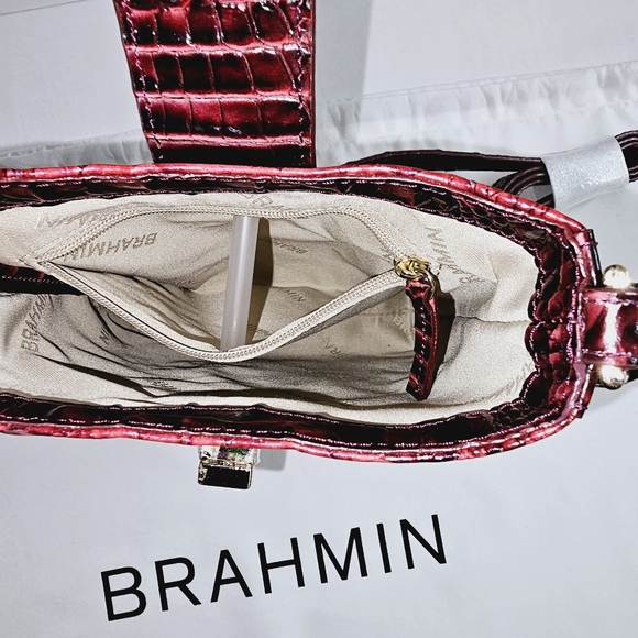 NWT Brahmin Rose Ombre All Over Marley Crossbody & Credit Card Wallet - Picture 10 of 15